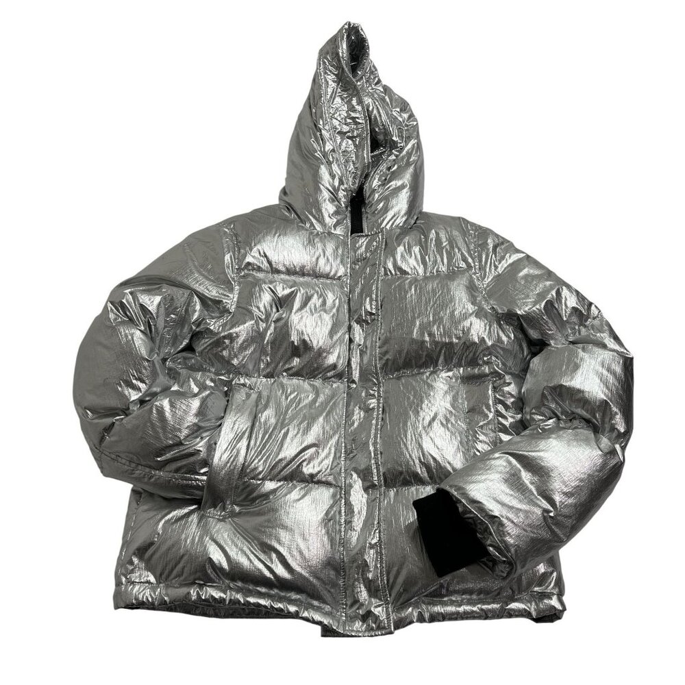 Kenzo Puffer Coat in Silver